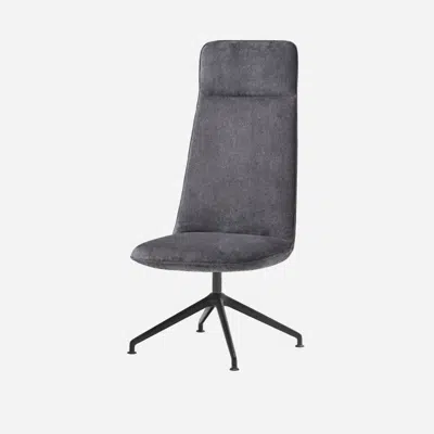 Image for KOR0040 - Chair with high back (4 spoke aluminum swivel base)