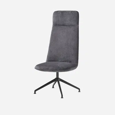 KOR0040 - Chair with high back (4 spoke aluminum swivel base)图像