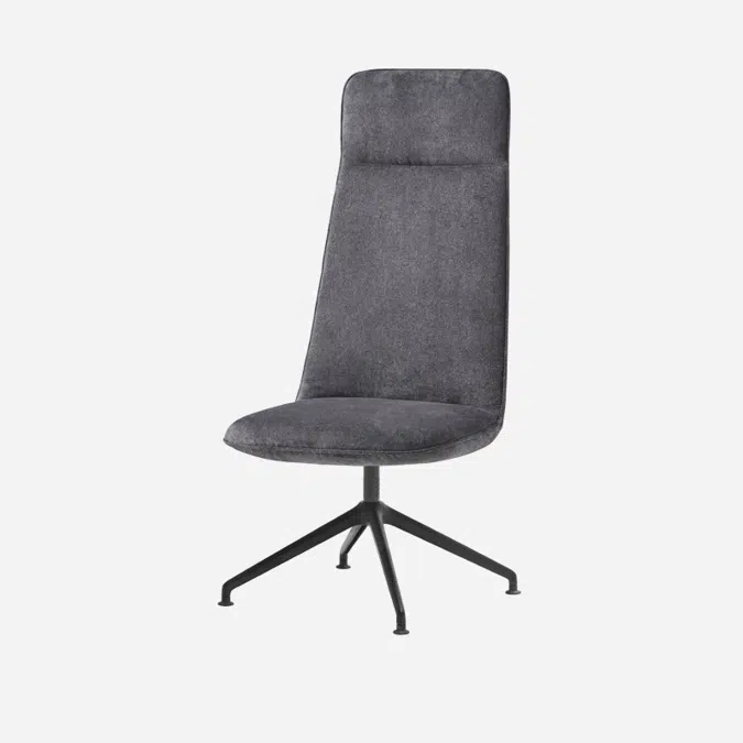 KOR0040 - Chair with high back (4 spoke aluminum swivel base)