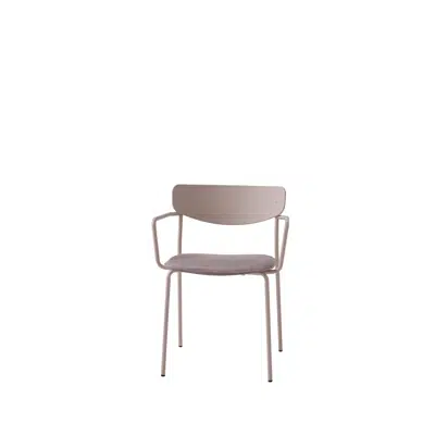 Image for LEA0640 - Armchair with 4 leg frame (upholstered seat & back)