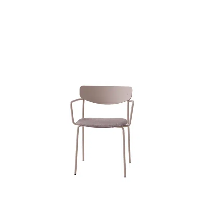 LEA0640 - Armchair with 4 leg frame (upholstered seat & back)