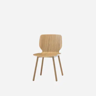 Image for NIM0030MA - Chair with wooden 4 leg frame (wooden shell)