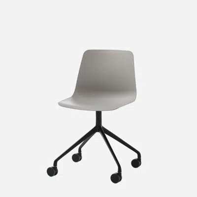 Image for VAR0045 - Chair with 4 spoke aluminum swivel base on casters