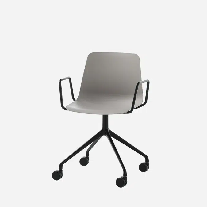 VAR0045 - Chair with 4 spoke aluminum swivel base on casters