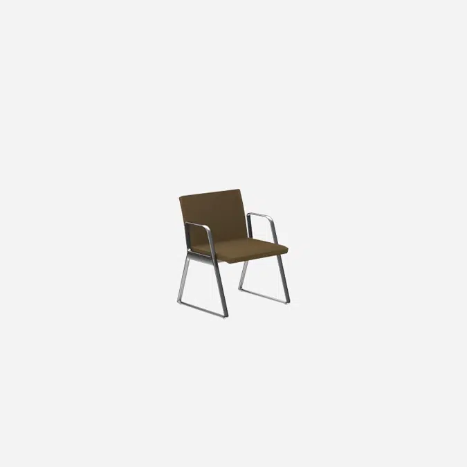 LIN0712 - Armchair with fully upholstered mono-shell and arms