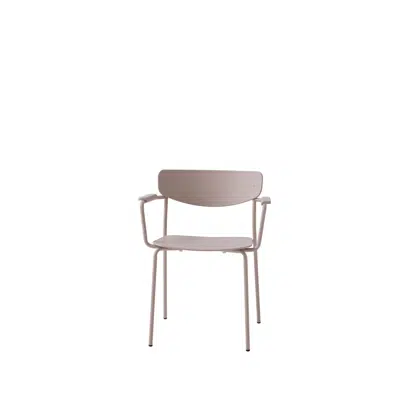 Image for LEA0050 - Armchair with 4 leg frame and armpads (polypropylene seat & back)
