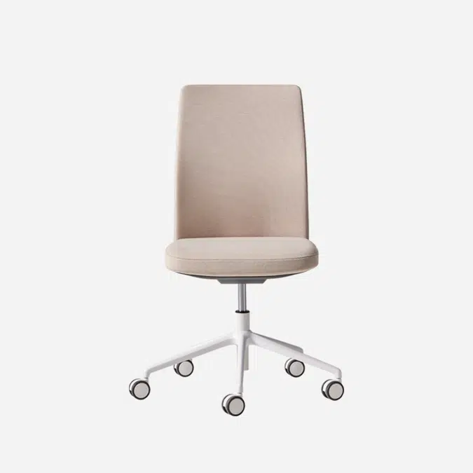 ESI0050 - Task chair with synchro mechanism and upholstered backrest (white version)