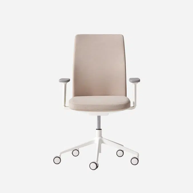 ESI0050 - Task chair with synchro mechanism and upholstered backrest (white version)