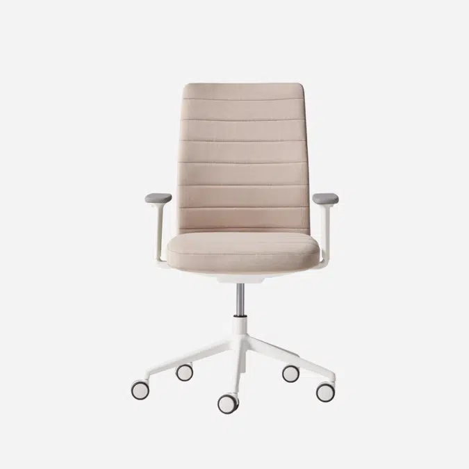 ESI0050 - Task chair with synchro mechanism and upholstered backrest (white version)