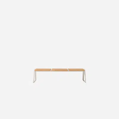 Image for LIN0430 - 3 seater bench with wooden seats