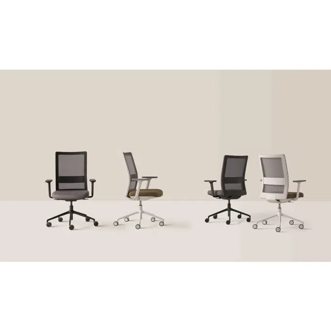ITP0020 - Task chair with synchro mechanism and mesh backrest