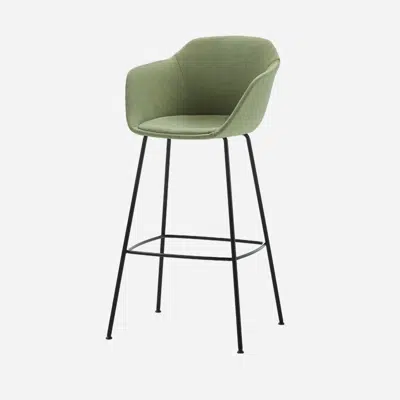 Image for TAI0685 - High armchair with 4 leg frame (plain upholstered seat shell)