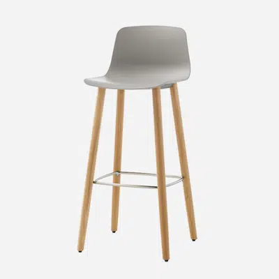 VAR0095MA - High stool with wooden 4 leg frame için görüntü