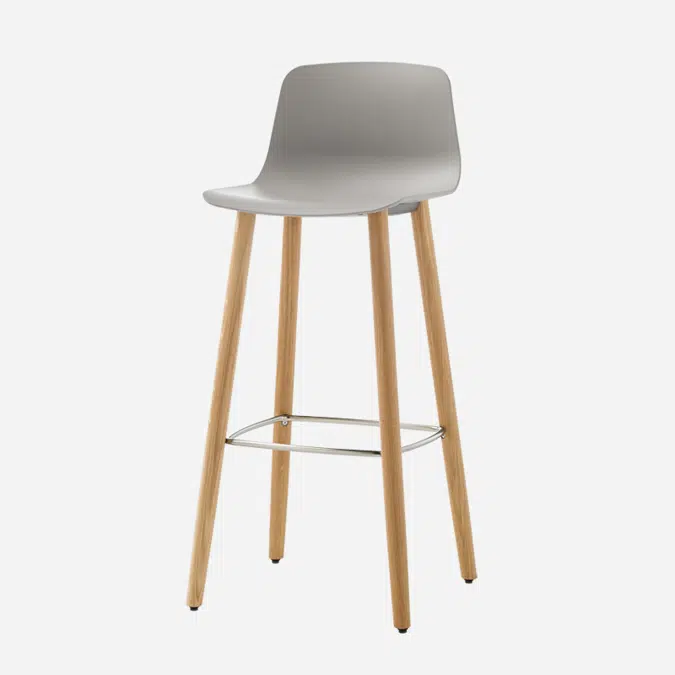 VAR0095MA - High stool with wooden 4 leg frame