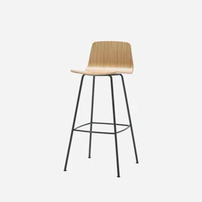 Image pour VAR0475 - Tabouret haut avec piètement à 4 pieds