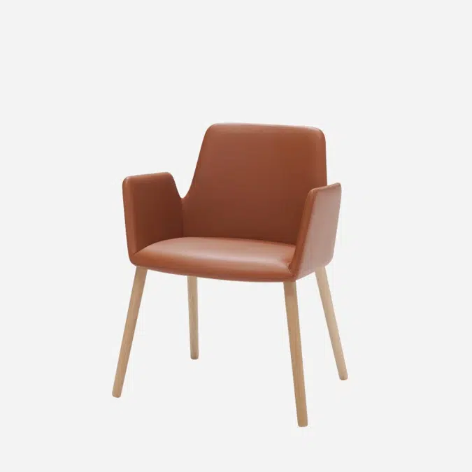 ALT0030MA - Upholstered armchair 4 leg base