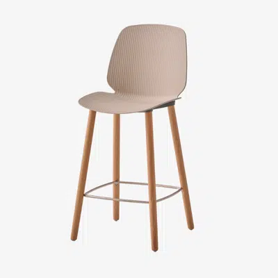 afbeelding voor OSW0080MA - Counter chair with wooden 4 leg frame