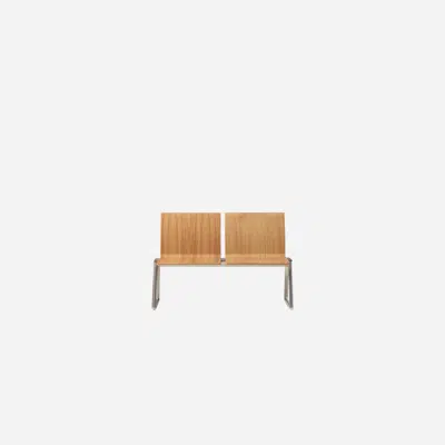 Image for LIN0520 - 2 seater bench with wooden mono-shells