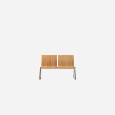 LIN0520 - 2 seater bench with wooden mono-shells图像