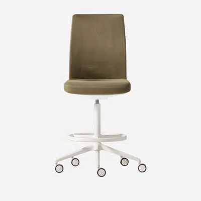 Image for ESI0110 - Counter stool with mesh backrest (white version)