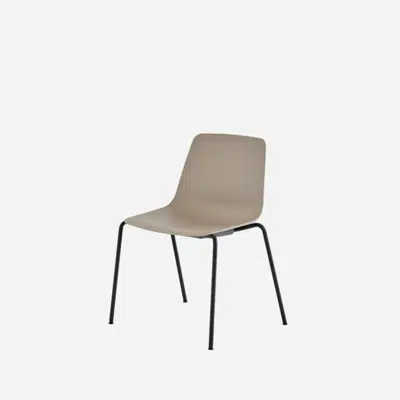 VXL0010 - Chair with 4 leg frame (stackable) (plastic mono-shell) için görüntü