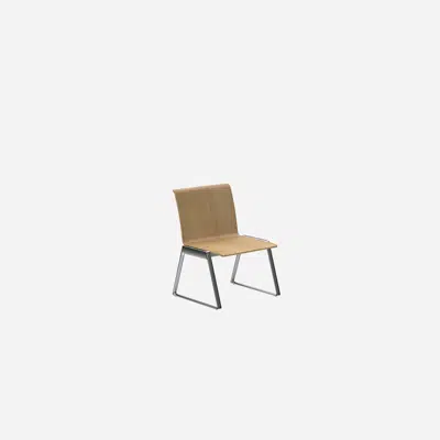 LIN0510 - 1 seater bench with wooden mono-shell图像
