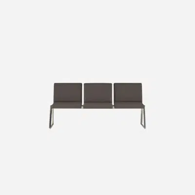 Image for LIN0730 - 3 seater bench with fully upholstered mono-shells