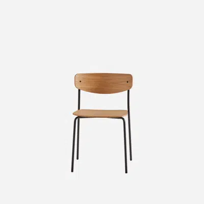 LEA0410 - Chair with wooden back and seat图像