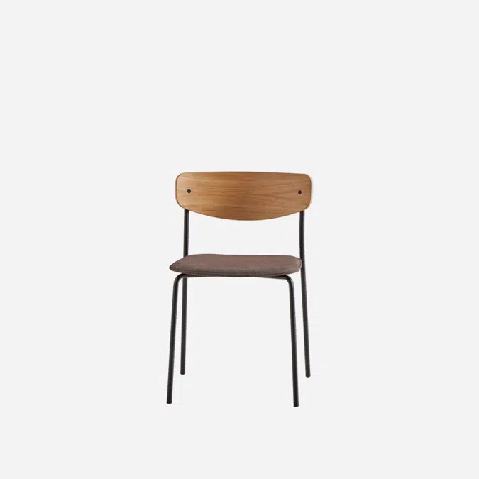 LEA0410 - Chair with wooden back and seat