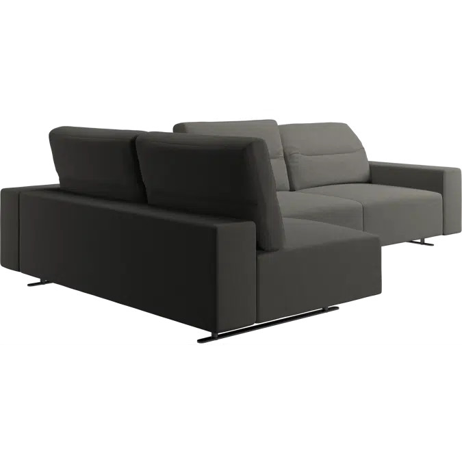 Hampton corner sofa with adjustable back and storage on right side