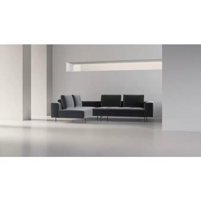 Amsterdam corner sofa with lounging unit- BA00
