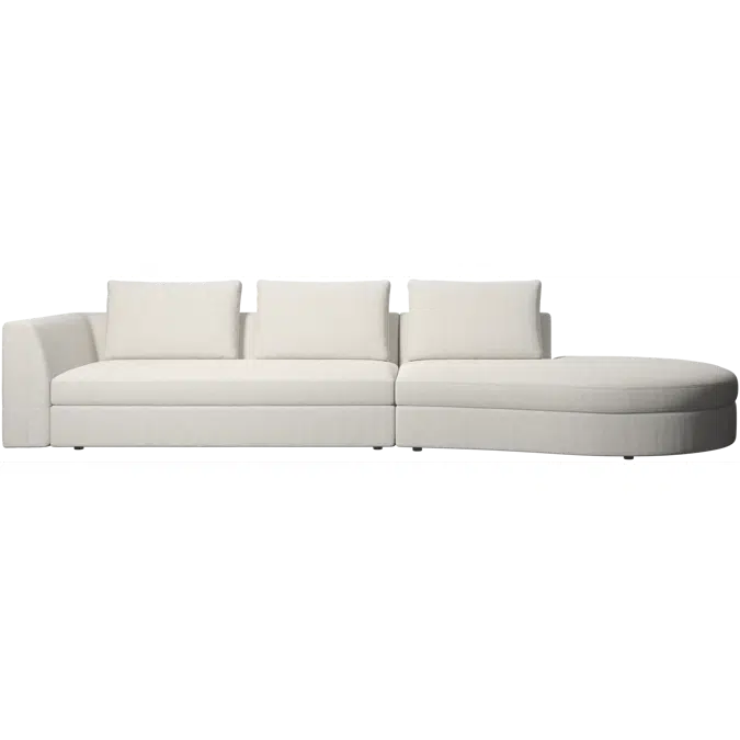Bergamo sofa with round lounging unit,right - BG01