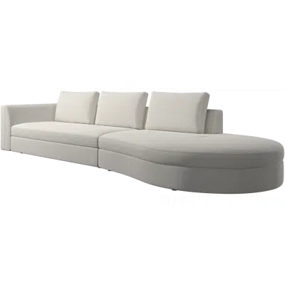 Image for Bergamo sofa with round lounging unit,right - BG01