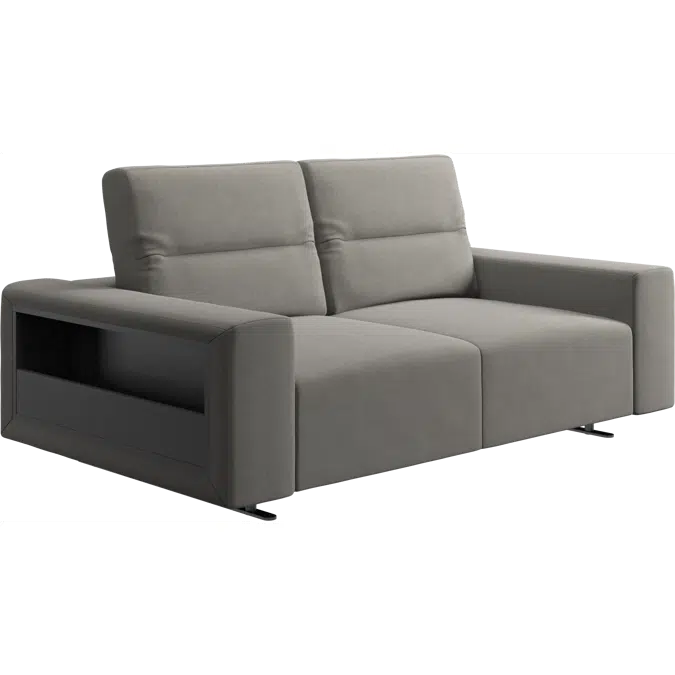 Hampton sofa with adjustable back and storage on the left side