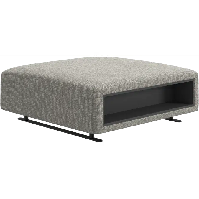 Hampton footstool with storage left and right sides