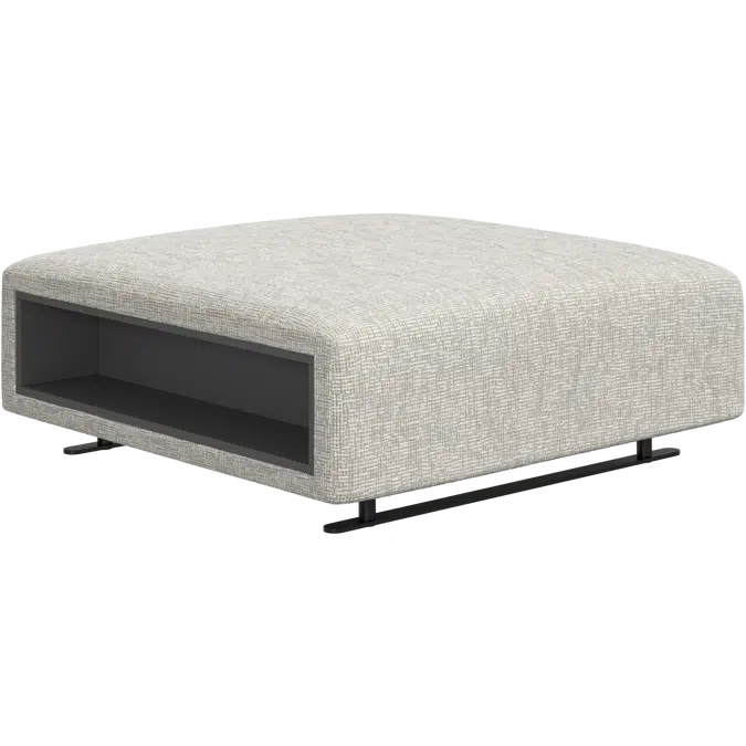 Hampton footstool with storage left and right sides