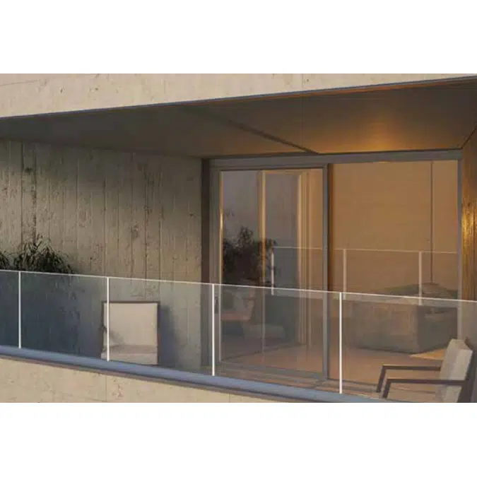 Glass Railing Rexal Quick 21 - Side Mounted