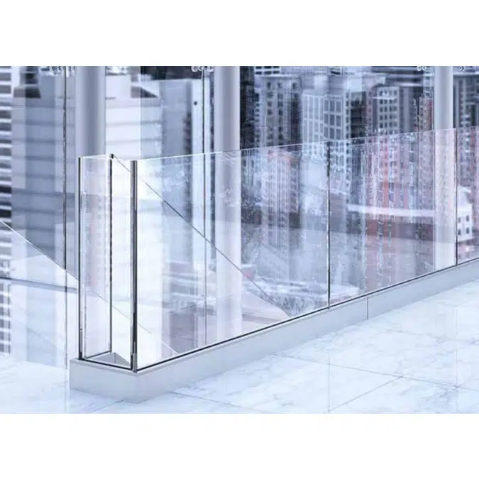 Glass railing Rexal Quick 30 - Top Mounted