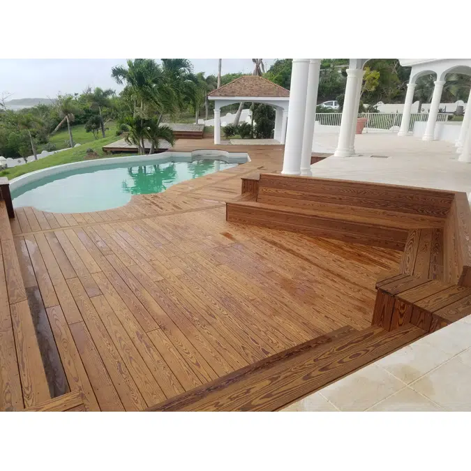 Thermally Modified Wood Decking - Natrl - Pine Clear Oil