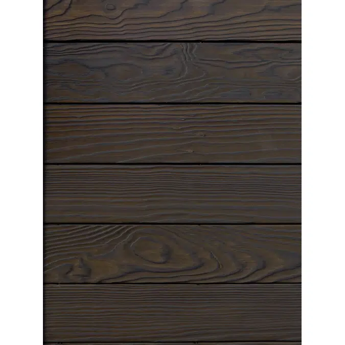 Thermally Modified Wood Cladding - Brnsh - Burned + Brushed Pine Brown Oil Finish