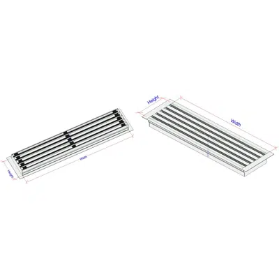 Image for Linear Slot Diffuser L-SD, with or without plenum box