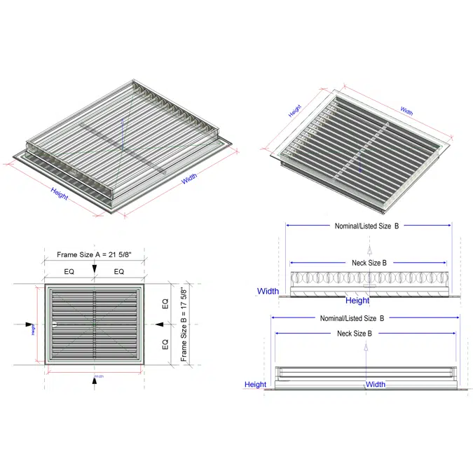 Return Grille L-RA, and Return Register L-RA-OB