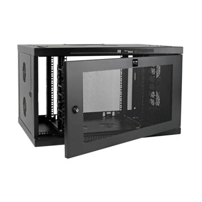 SmartRack 9U Low-Profile Switch-Depth-Plus Wall-Mount Rack Enclosure Cabinet with cable management, Wide