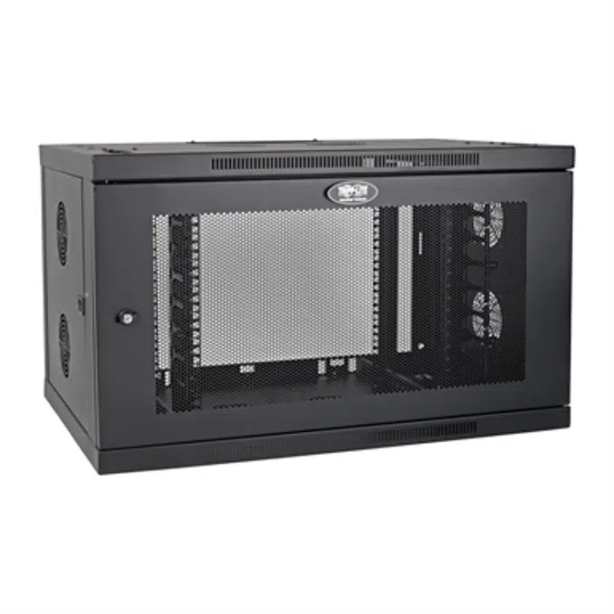 SmartRack 9U Low-Profile Switch-Depth-Plus Wall-Mount Rack Enclosure Cabinet with cable management, Wide