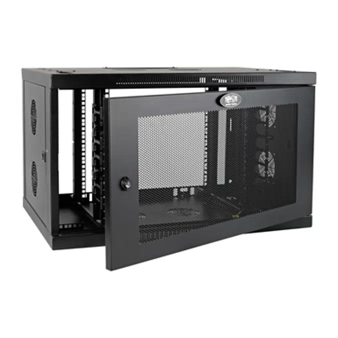 SmartRack 9U Low-Profile Switch-Depth-Plus Wall-Mount Rack Enclosure Cabinet with cable management, Wide