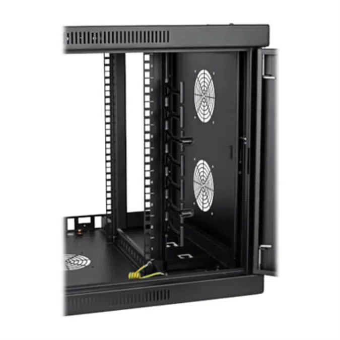 SmartRack 9U Low-Profile Switch-Depth-Plus Wall-Mount Rack Enclosure Cabinet with cable management, Wide