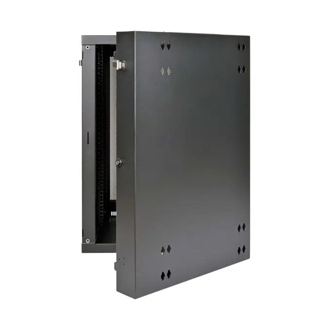 SmartRack 18U UPS-Depth Wall-Mount Half-Height Rack Enclosure, Hinged Back