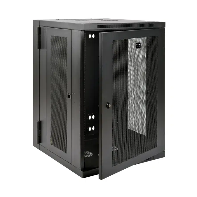 SmartRack 18U UPS-Depth Wall-Mount Half-Height Rack Enclosure, Hinged Back