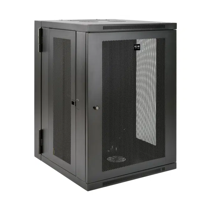 SmartRack 18U UPS-Depth Wall-Mount Half-Height Rack Enclosure, Hinged Back