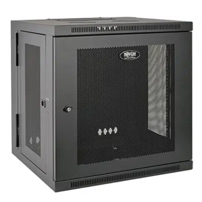 Image for SmartRack 10U Low Profile Switch Depth Wall Mount Rack Enclosure Cabinet, Hinged Back